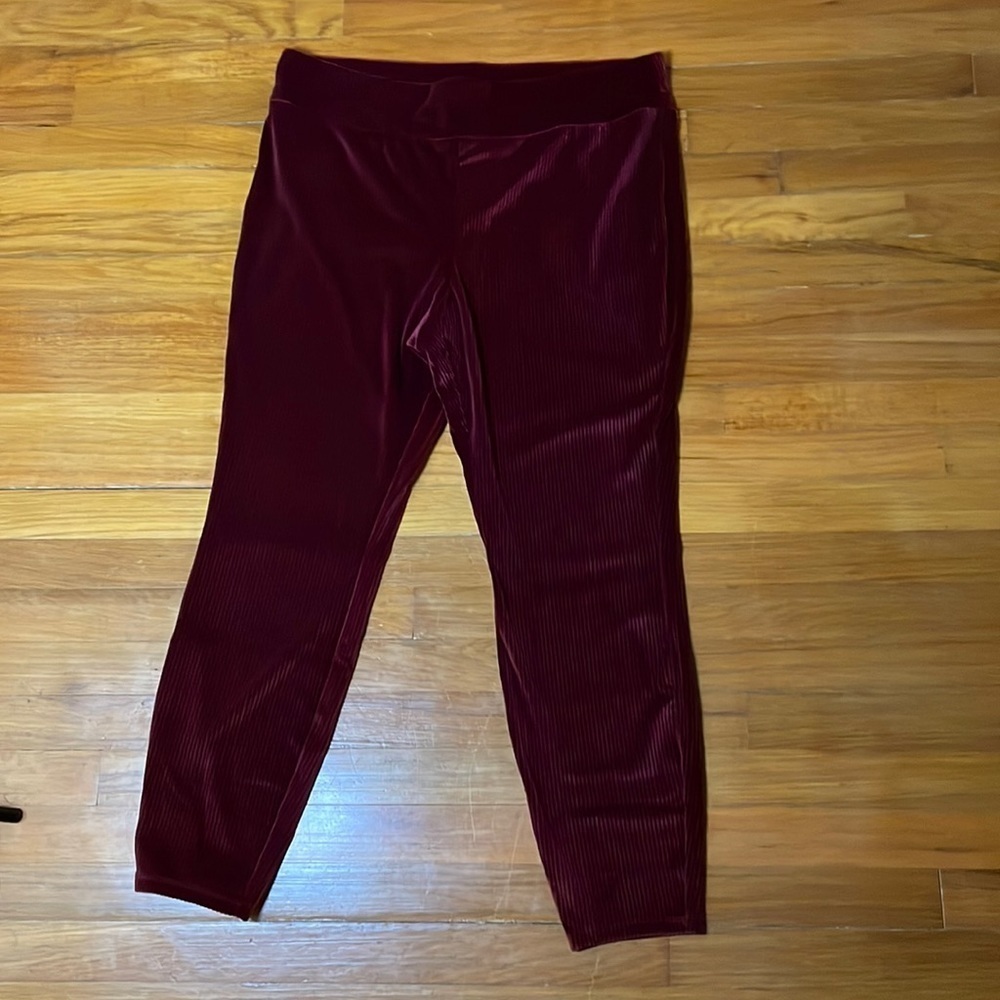 XL AnyBody Ribbed Velour Leggings DD21 6192